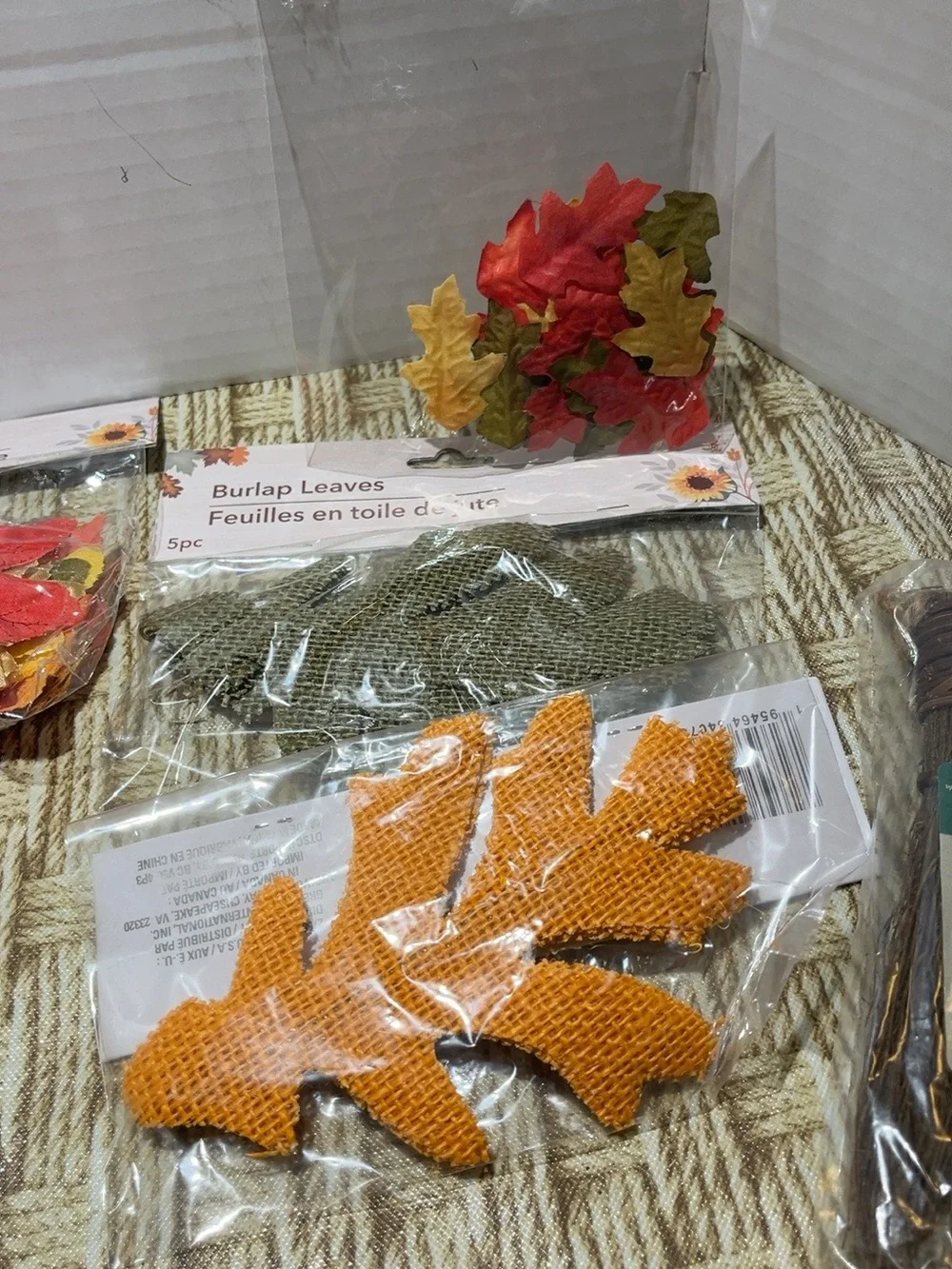 Fall Faux Leather 'Blessed' Word & Autumn Leaf Assortment - craft supplies